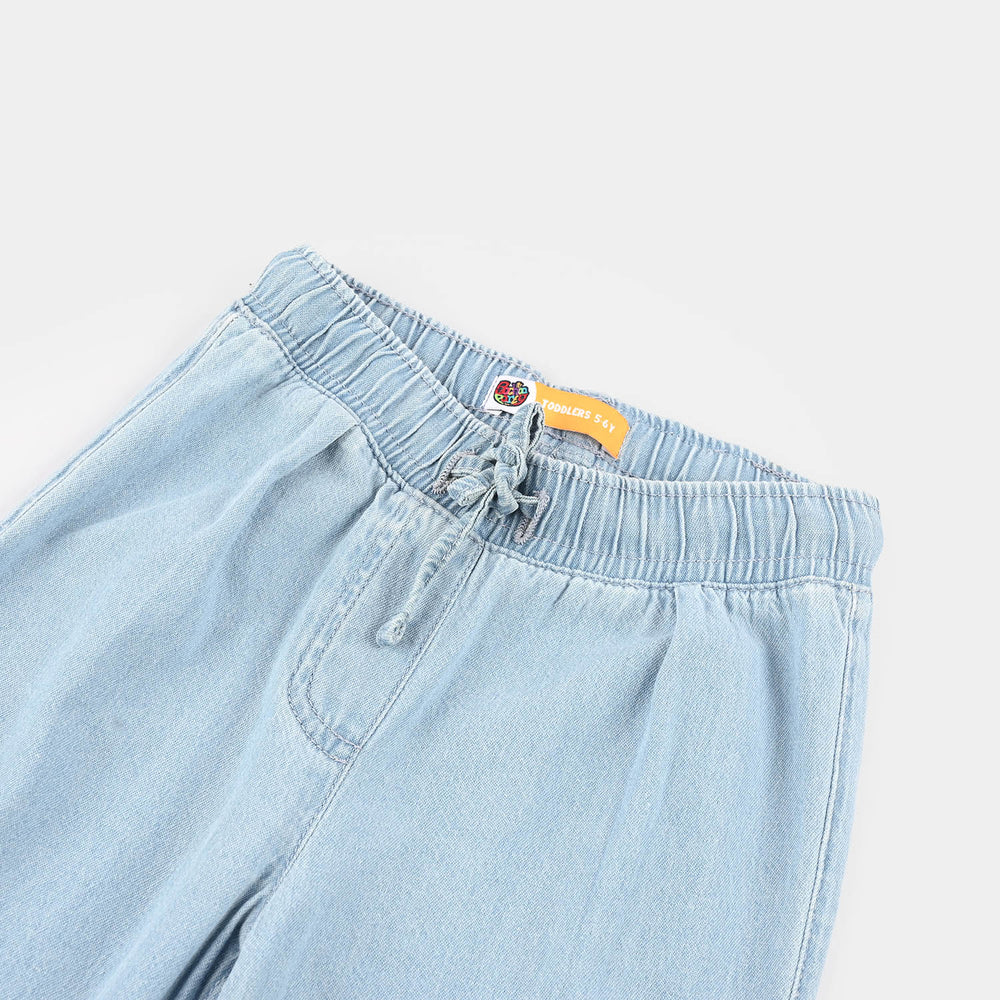 Girls Denim Stretch Pants (Yes) - Light Blue