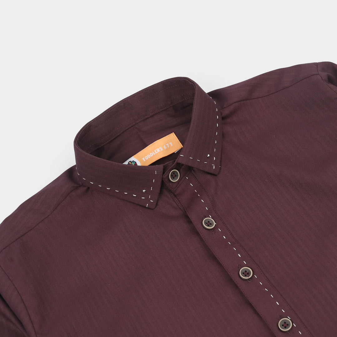 Boys Poly Viscose Suit - Magenta