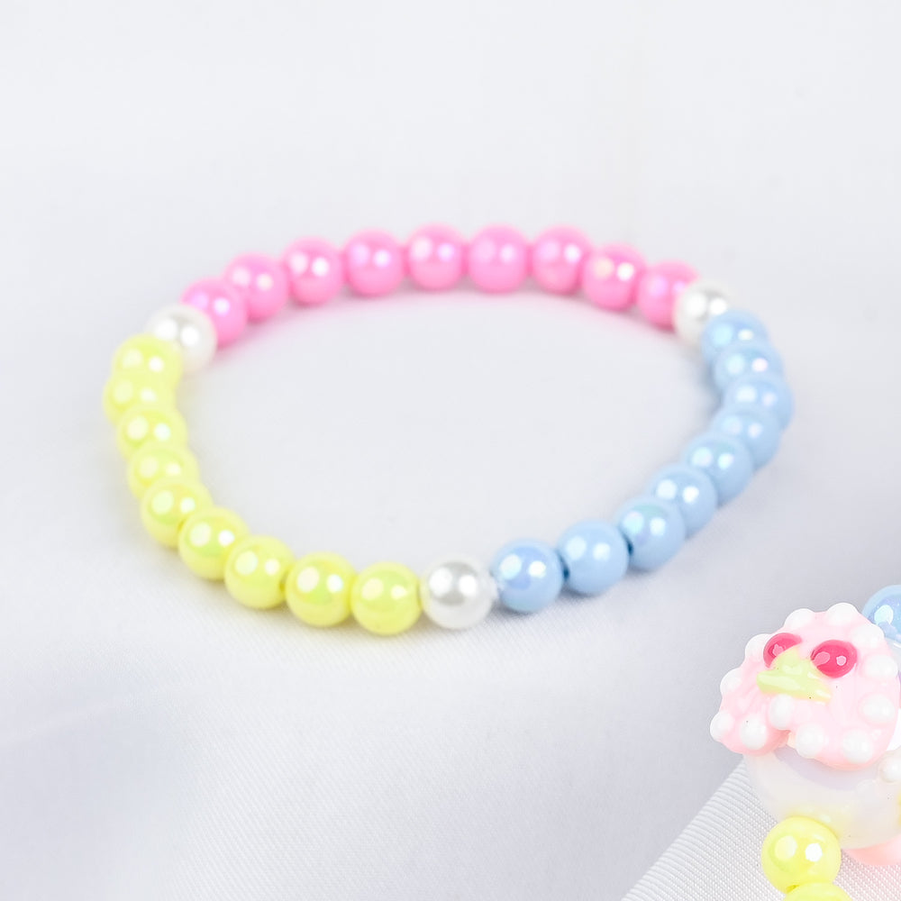 GIRLS ELEGANT BEADED NECKLACE & BRACELET