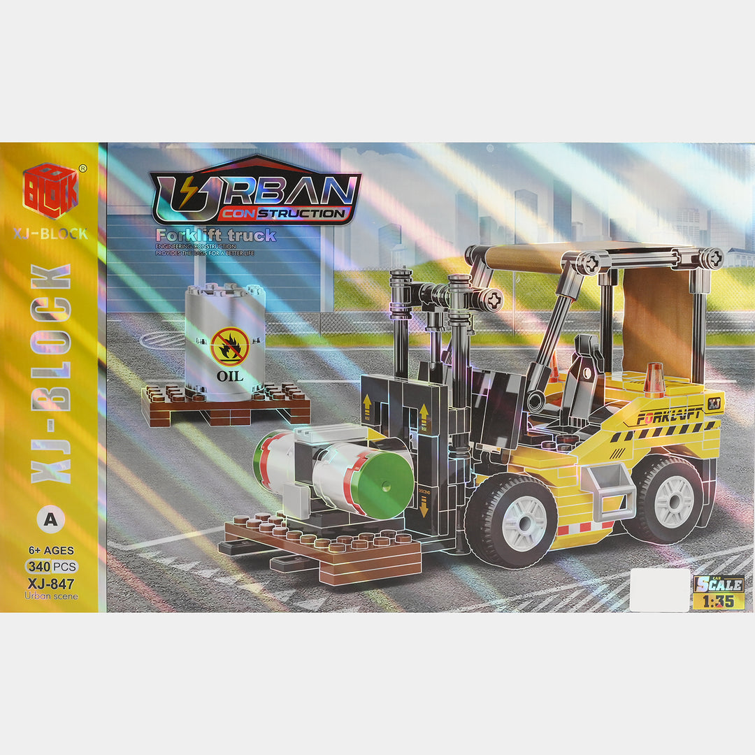 Construction Forklift Building Blocks Set
