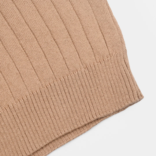 Boys Cotton Sweater Knit T-shirt (Dropline) - Dark Mustard