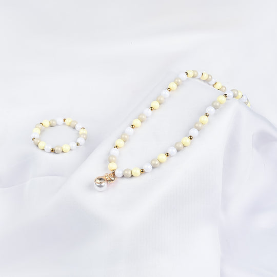 GIRLS ELEGANT BEADED NECKLACE & BRACELET