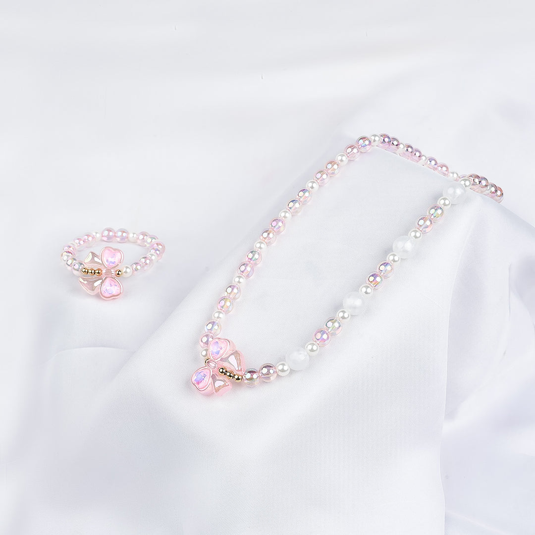 GIRLS ELEGANT BEADED NECKLACE & BRACELET