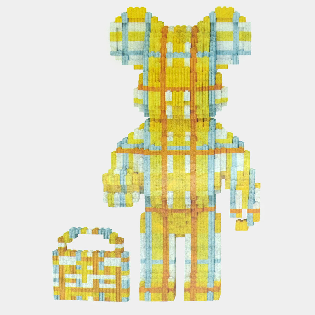 Yellow Grid Violent Bear Universal Building Blocks | 4527PCs