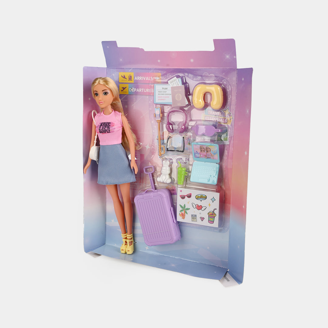 11.5" Lovely Fashion Doll with Accessories Set
