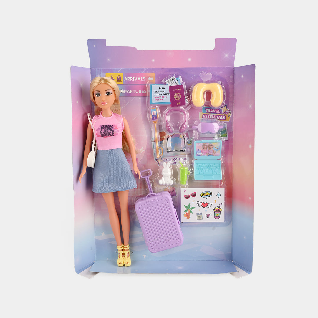 11.5" Lovely Fashion Doll with Accessories Set