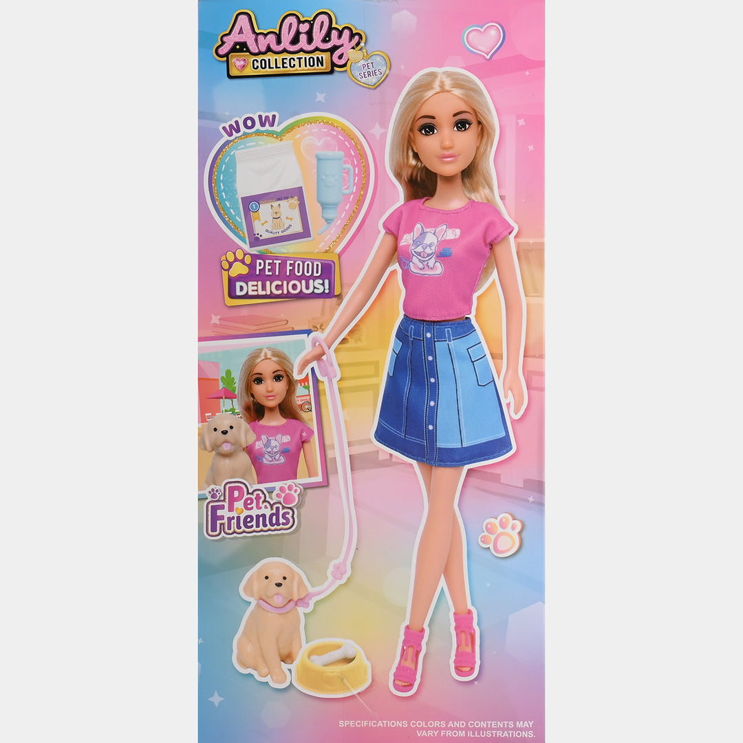 11.5" Lovely Fashion Doll with Accessories Set