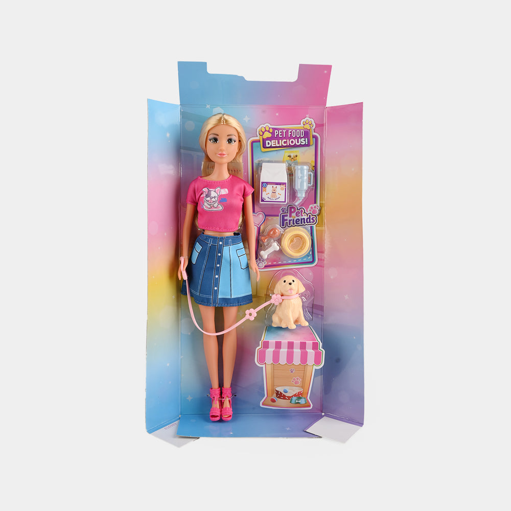 11.5" Lovely Fashion Doll with Accessories Set