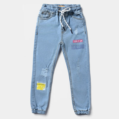 Boys Denim Stretch Pant Be Yourself-Ice Blue