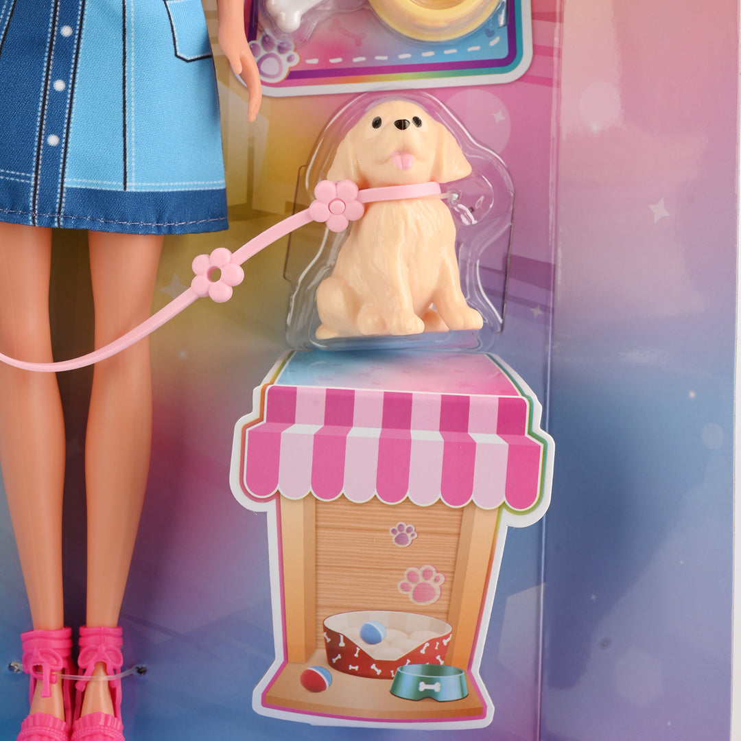 11.5" Lovely Fashion Doll with Accessories Set