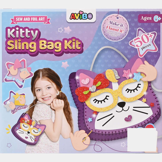 DIY Children's Handmade Kitty Sling Bag Kit for Kids