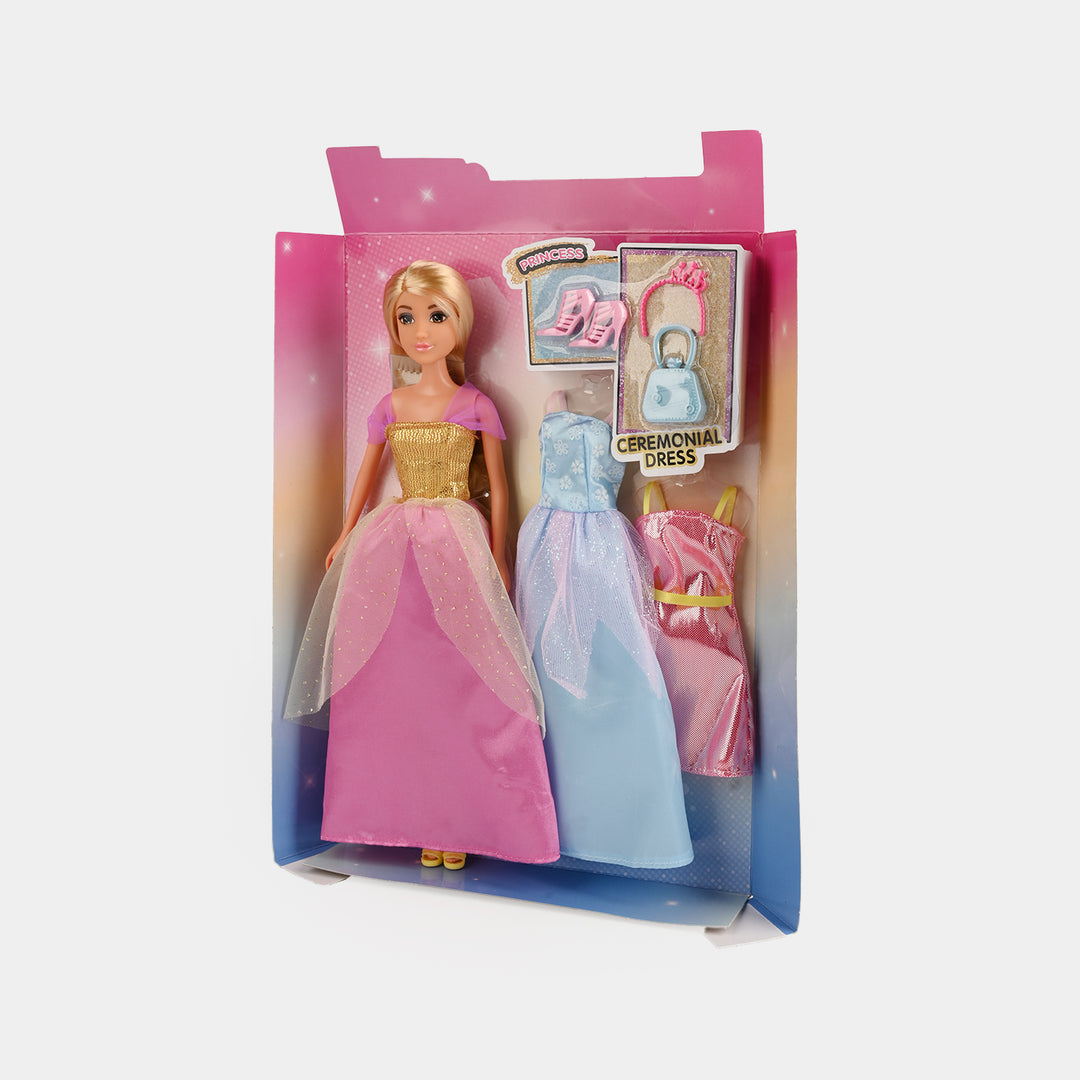 11.5" Lovely Fashion Doll with Accessories Set