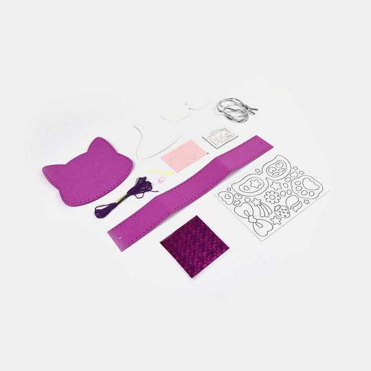 DIY Children's Handmade Kitty Sling Bag Kit for Kids