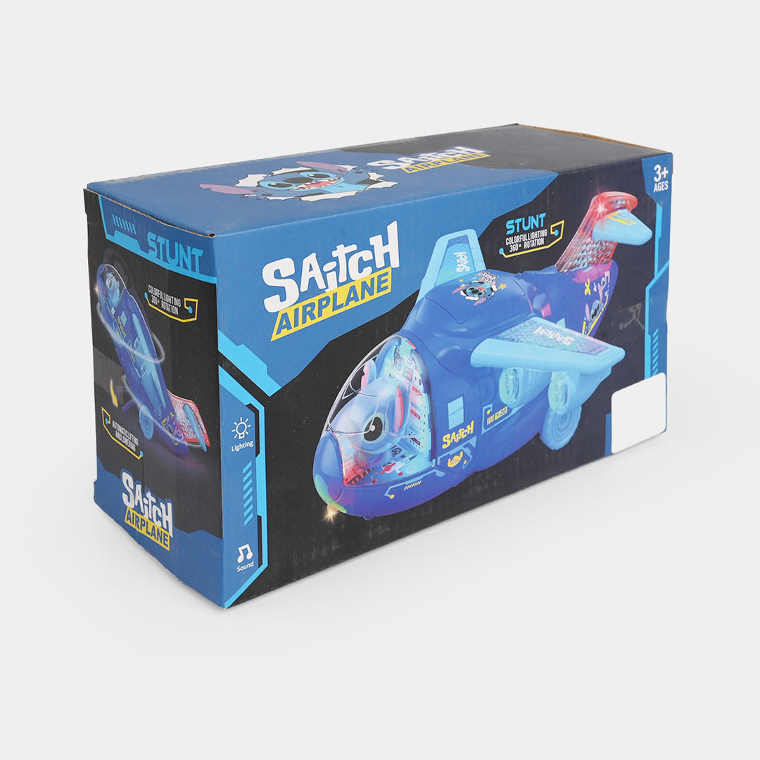 Stunt Airplane Musical Toy Vehicle For Kids