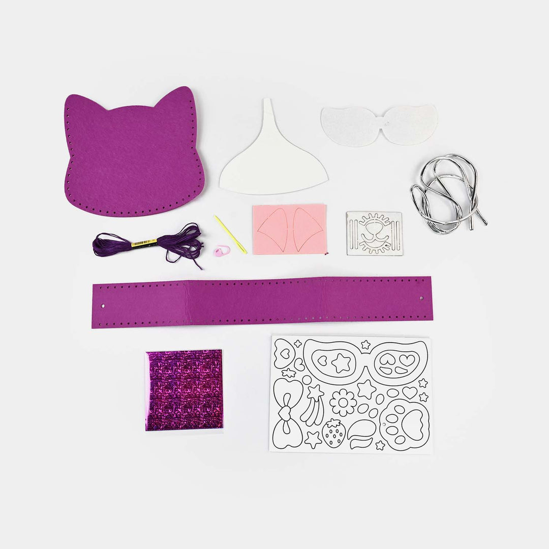 DIY Children's Handmade Kitty Sling Bag Kit for Kids