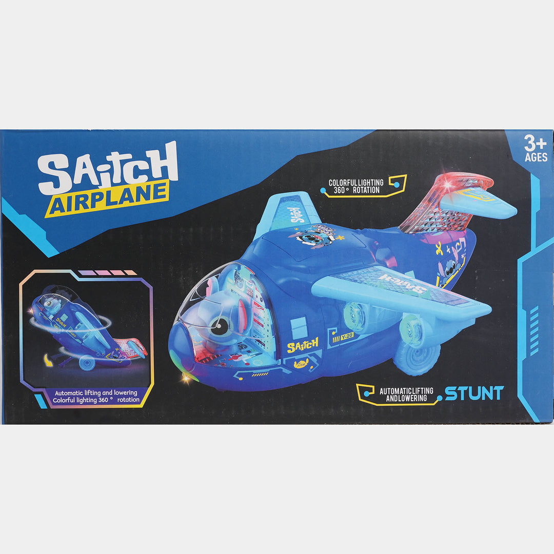 Stunt Airplane Musical Toy Vehicle For Kids