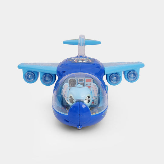 Stunt Airplane Musical Toy Vehicle For Kids
