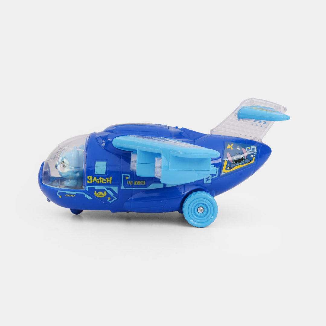 Stunt Airplane Musical Toy Vehicle For Kids