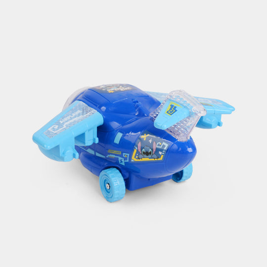 Stunt Airplane Musical Toy Vehicle For Kids