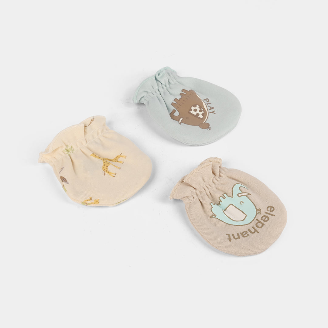 Baby Mittens – 3 Pairs (Newborn)