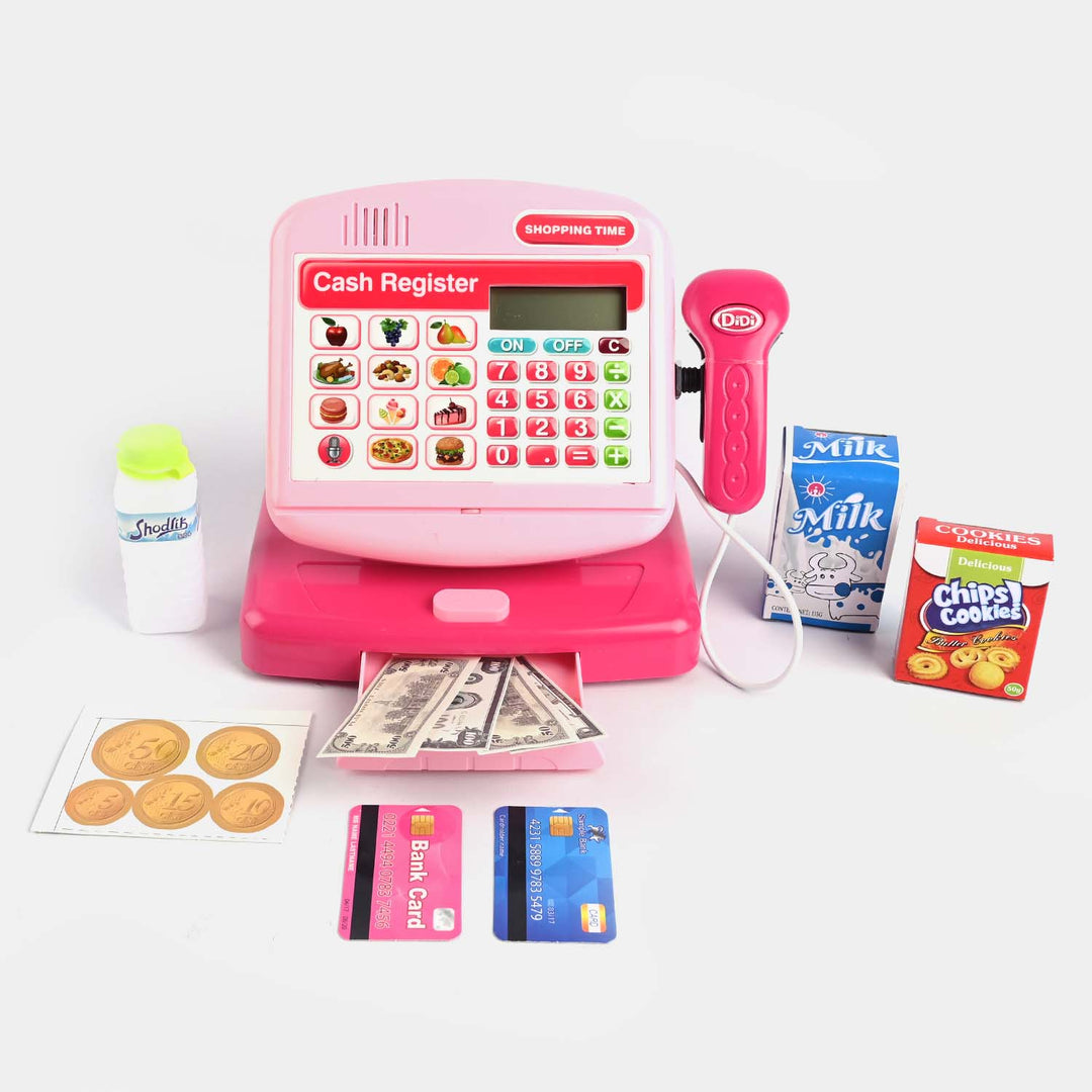 Kids Role Play Supermarket Cash Register Toy Play Set