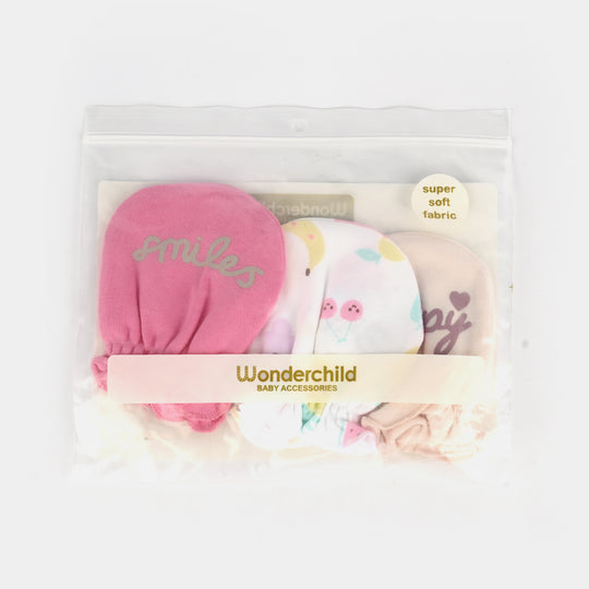 Baby Mittens – 3 Pairs (Newborn)