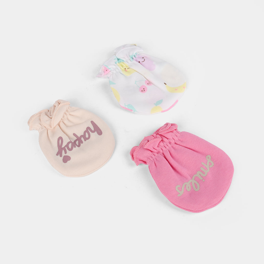Baby Mittens – 3 Pairs (Newborn)