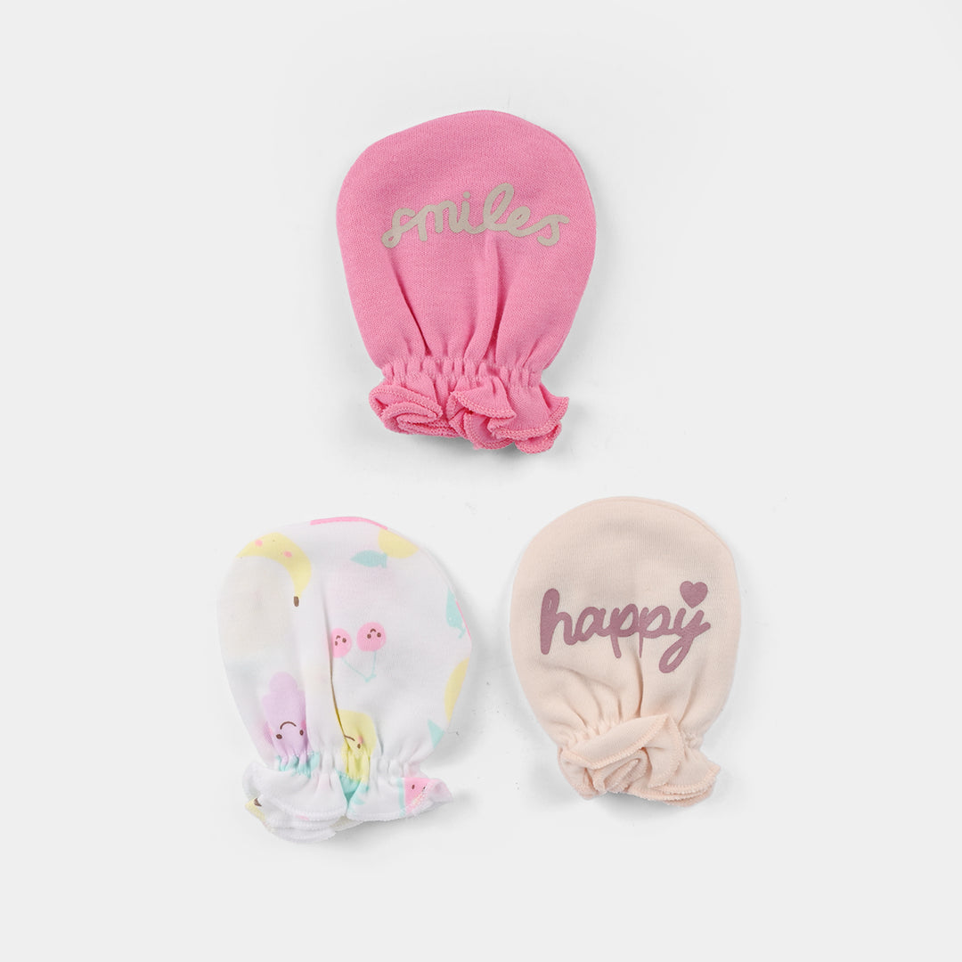 Baby Mittens – 3 Pairs (Newborn)