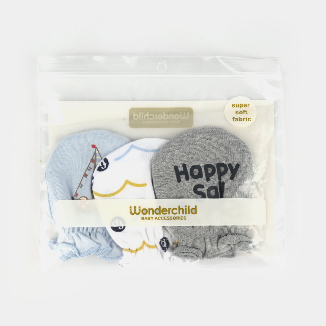 Baby Mittens – 3 Pairs (Newborn)