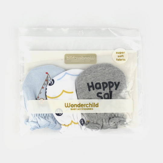 Baby Mittens – 3 Pairs (Newborn)