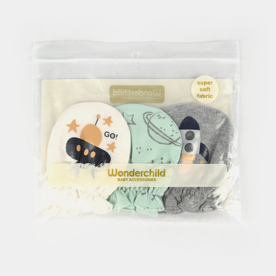 Baby Mittens – 3 Pairs (Newborn)