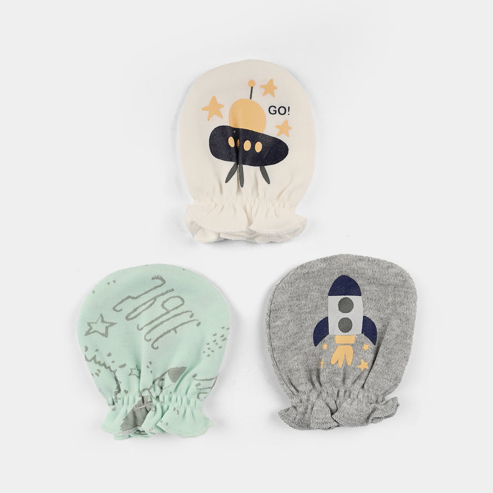 Baby Mittens – 3 Pairs (Newborn)