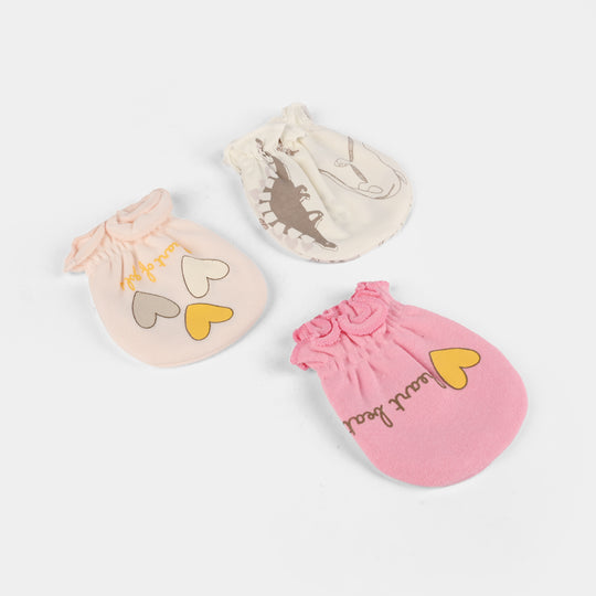Baby Mittens – 3 Pairs (Newborn)