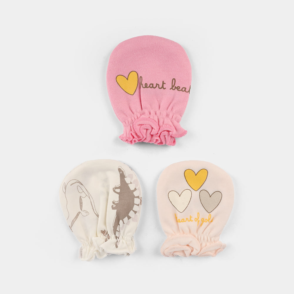 Baby Mittens – 3 Pairs (Newborn)
