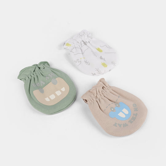 Baby Mittens – 3 Pairs (Newborn)