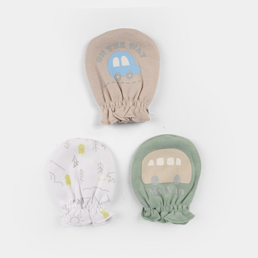 Baby Mittens – 3 Pairs (Newborn)