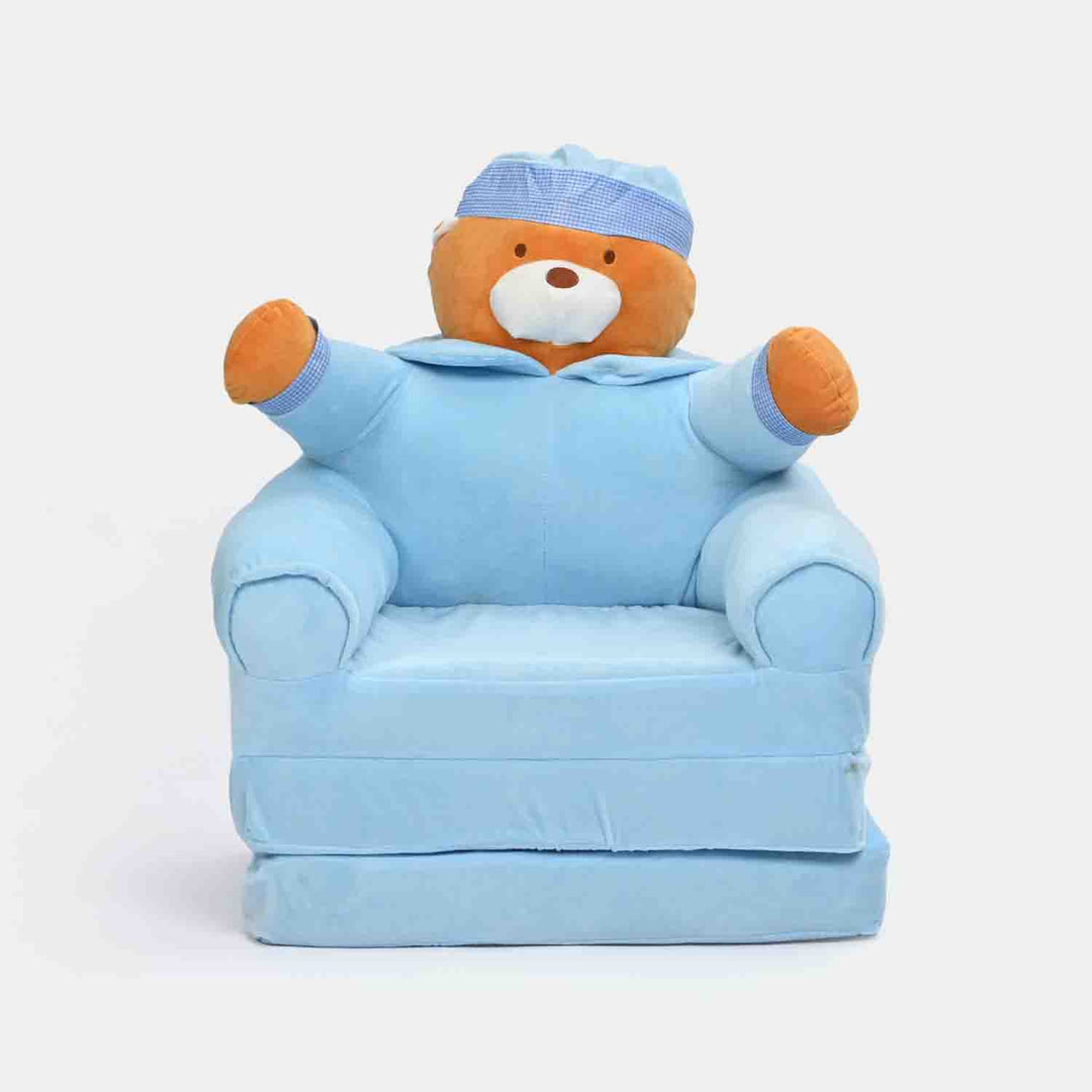 Adorable Kids Foolable Sofa Seat - 18M+ | 547-Blue/Brown