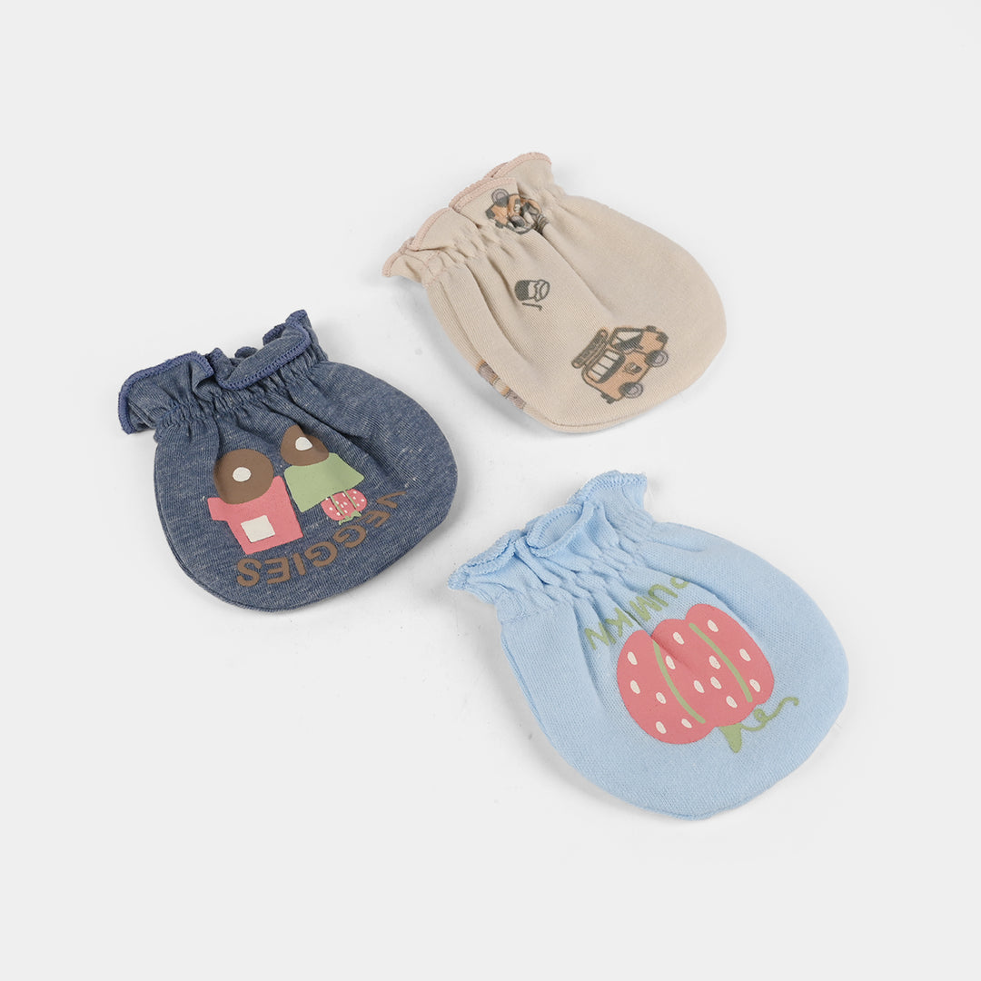 Baby Mittens – 3 Pairs (Newborn)