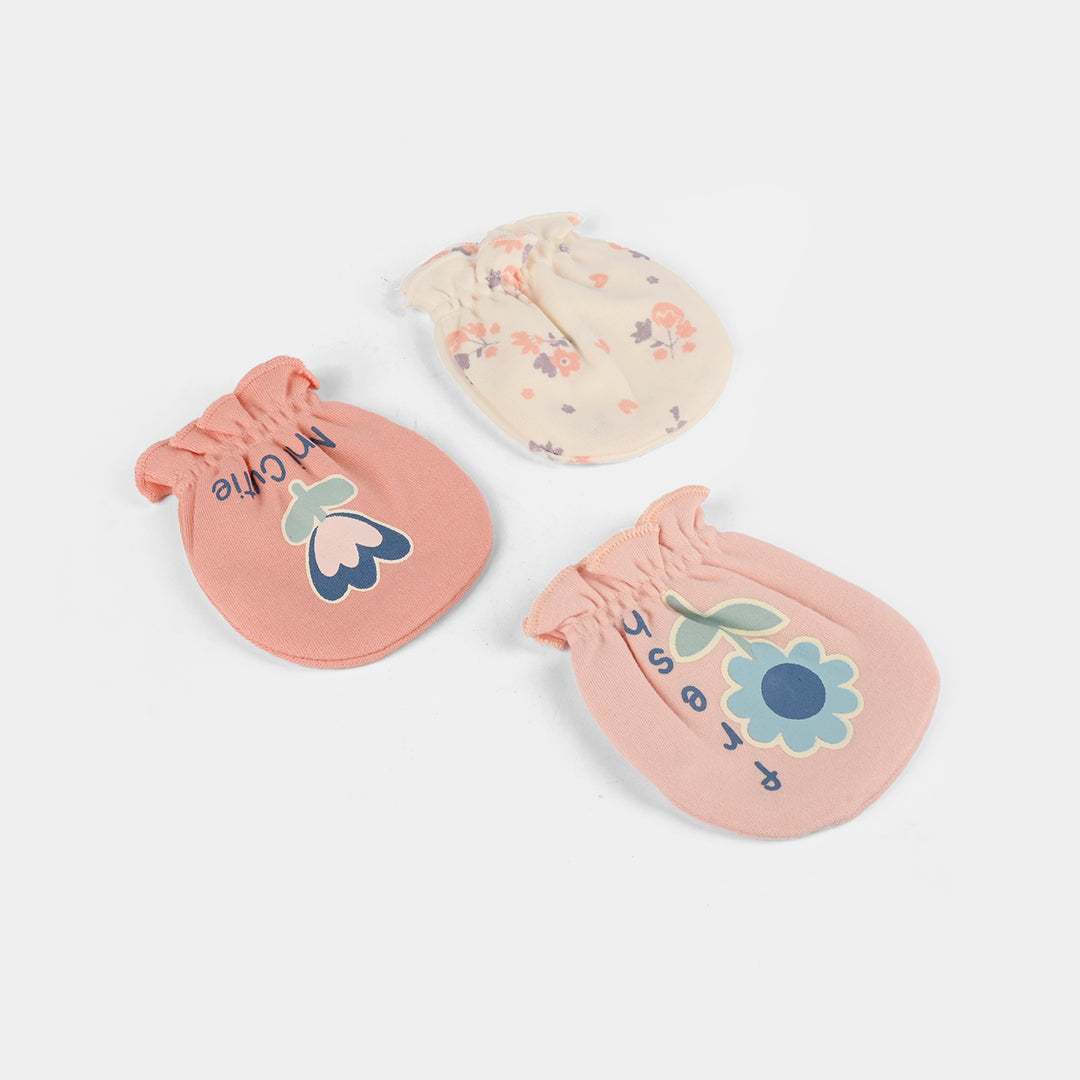 Baby Mittens – 3 Pairs (Newborn)