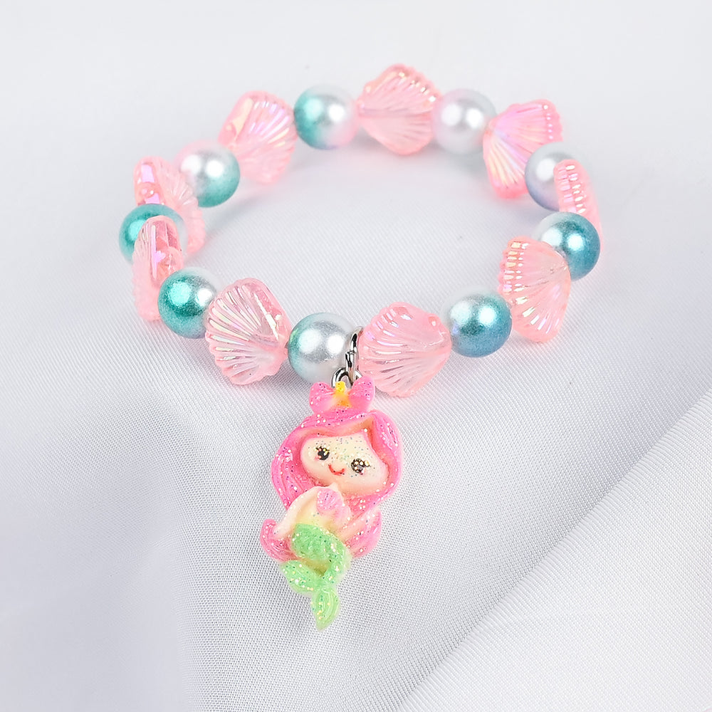 GIRLS ELEGANT BEADED NECKLACE & BRACELET