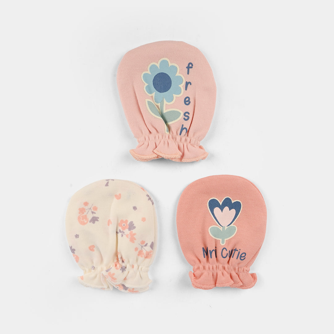 Baby Mittens – 3 Pairs (Newborn)