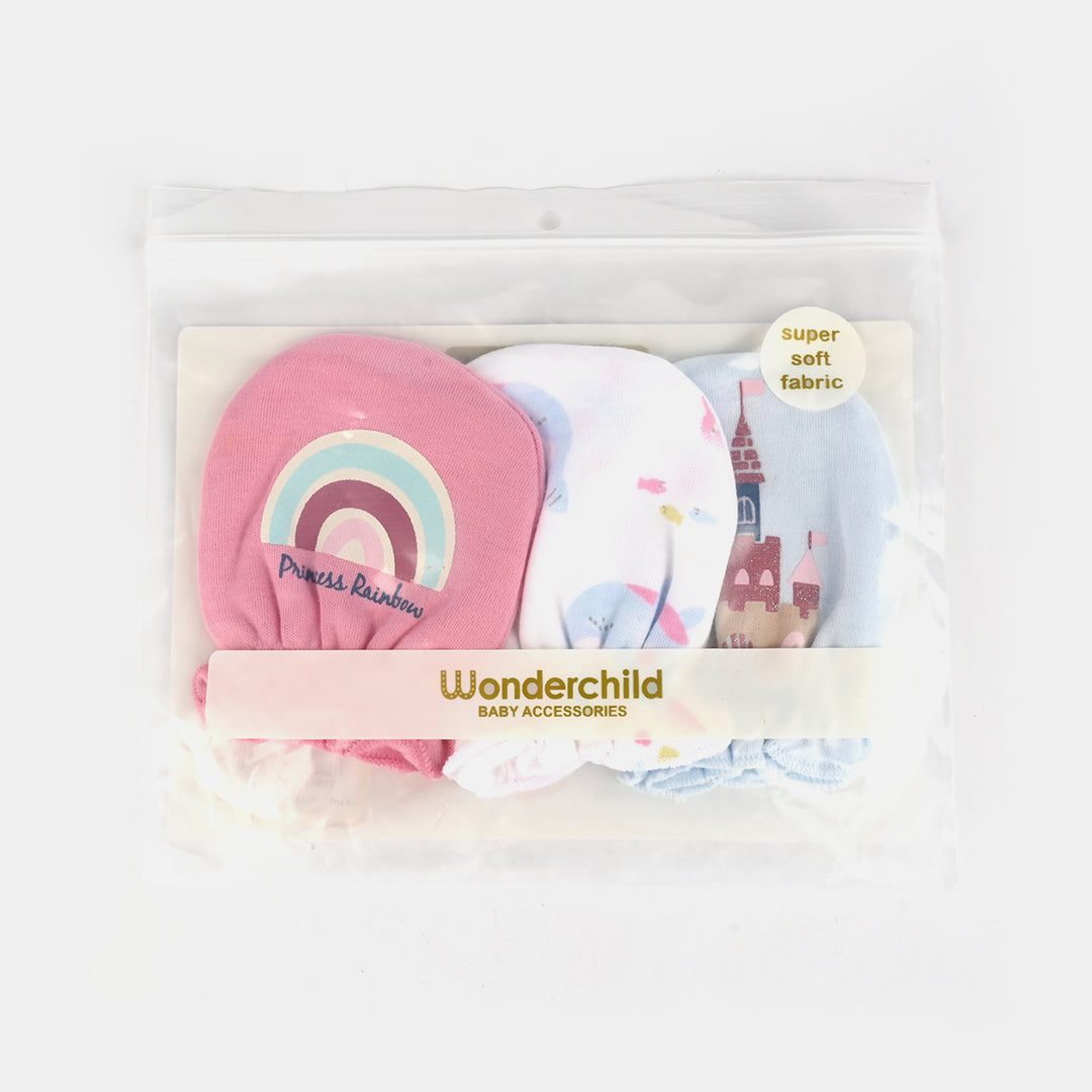 Baby Mittens – 3 Pairs (Newborn)