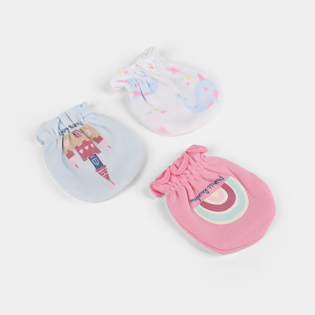 Baby Mittens – 3 Pairs (Newborn)