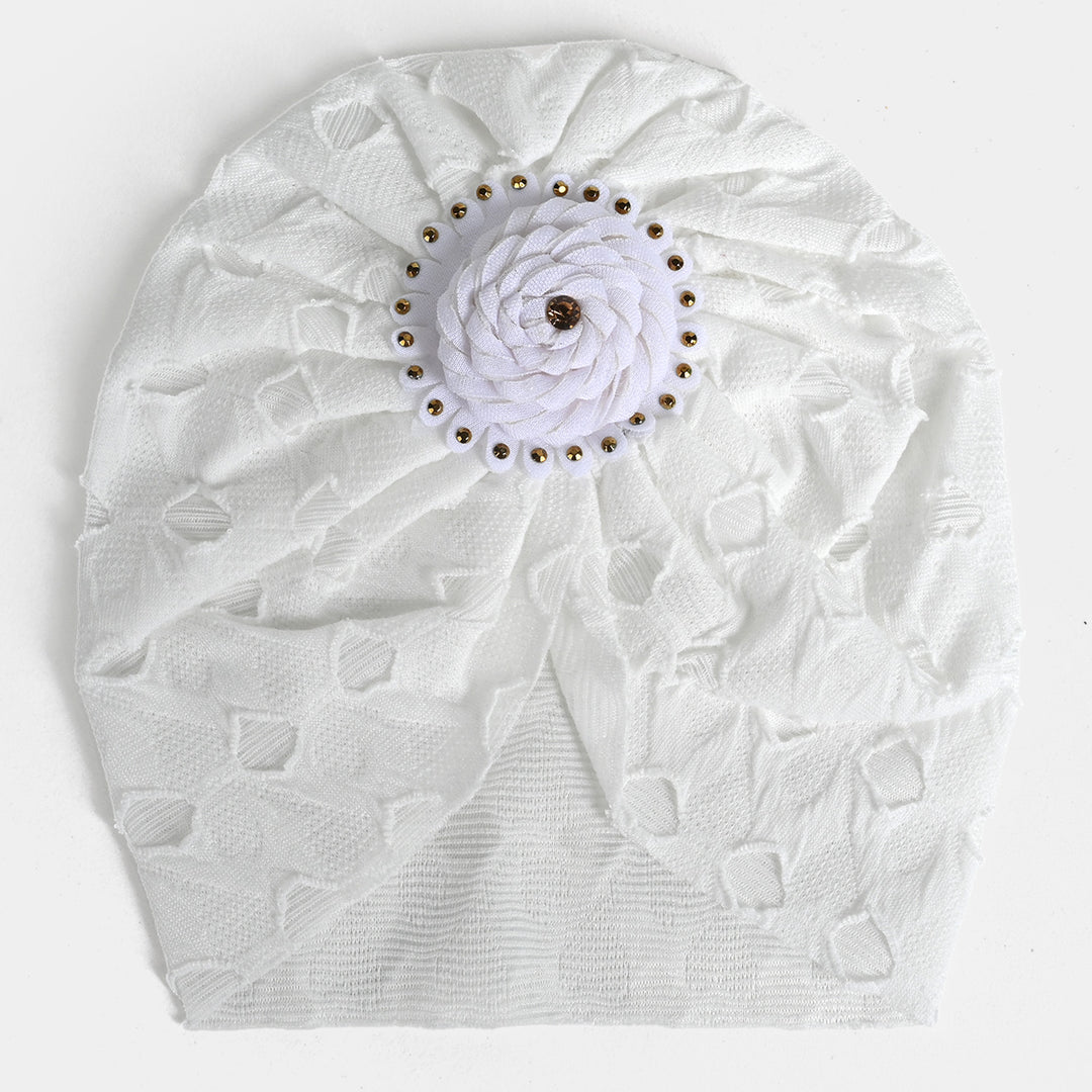 Baby Turban Cap/Hat | White