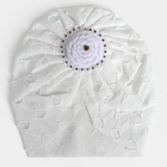 Baby Turban Cap/Hat | White