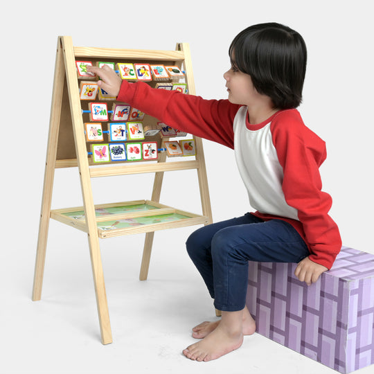 Wooden Double-sided Multifunctional Flip Drawing Board Large Bracket