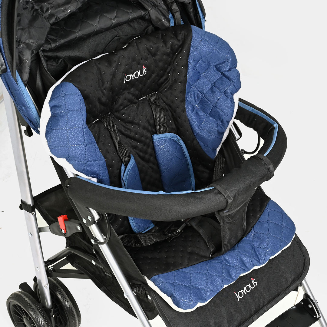 Foldable Travel Pram Stroller Buggy (Joyous) -HS807 Navy Blue