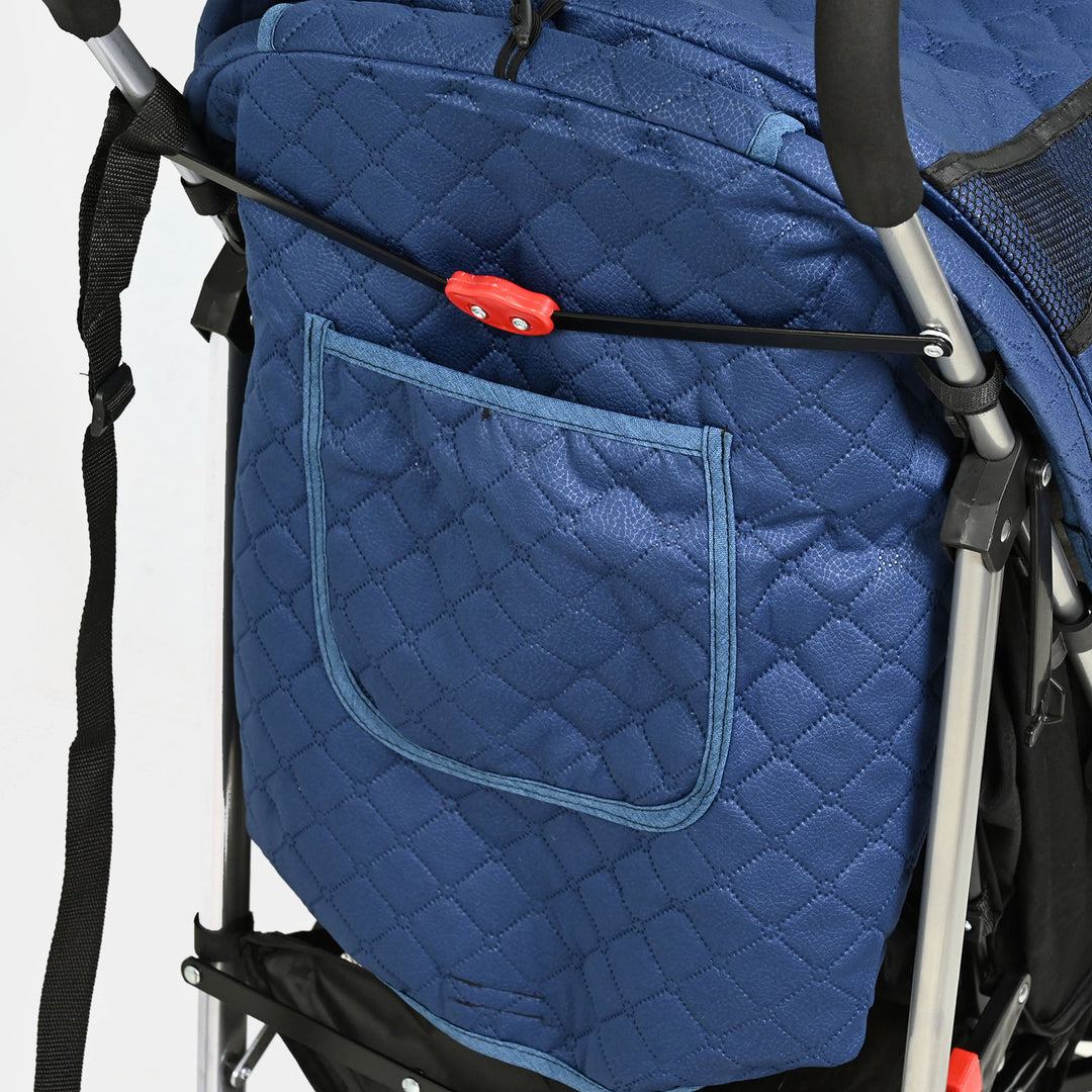 Foldable Travel Pram Stroller Buggy (Joyous) -HS807 Navy Blue