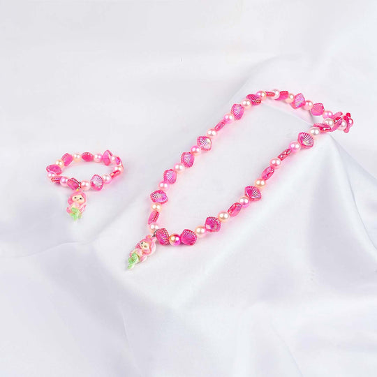 GIRLS ELEGANT BEADED NECKLACE & BRACELET