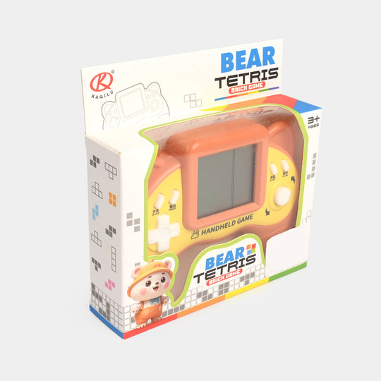 Kids Bear Handheld LCD Game Console - Orange